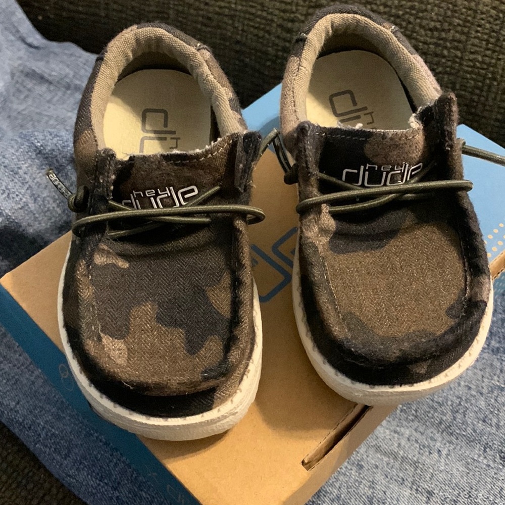 Hey Dude Wally Toddler Linen Camo Shoes